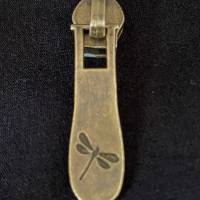 Zipper Libelle, breit, bronze, 1 Stück / Schieber für Reißverschlüsse mit Spiralraupe Bild 2