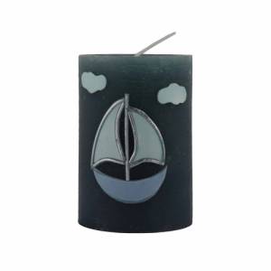 Maritime Kerze mit Segelschiff in azur-blau, Maritimes Geschenk, Nautic Art, Urlaubsgeschenk Bild 2