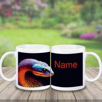 Tasse Schlange mit Name aus Keramik / Personalisierbar Bild 2