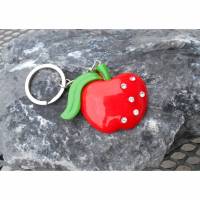 Apfel mit Funkelsteinchen  Schlüsselanhänger  kawaii Bild 1