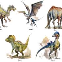 Bügelbilder Bügelmotive Dinosaurier T-Rex Langhals Junge Mädchen Höhe 10cm Bild 2