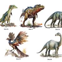 Bügelbilder Bügelmotive Dinosaurier T-Rex Langhals Junge Mädchen Höhe 10cm Bild 4
