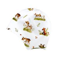 Baby Beanie Mütze mit Ohrenschutz "Waldtiere" in allen Größen - Mädchen Jungen Frühchen - Geschenk Geburt Bild 1