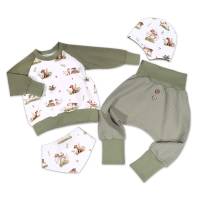 Baby Beanie Mütze mit Ohrenschutz "Waldtiere" in allen Größen - Mädchen Jungen Frühchen - Geschenk Geburt Bild 5