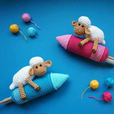 Häkelanleitung Schaf auf Silvesterrakete -PDF Datei