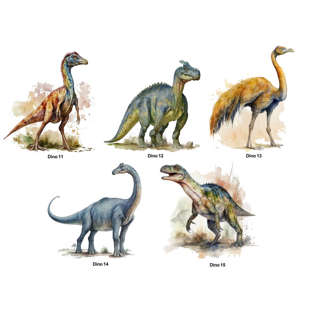 Bügelbilder Bügelmotive Dinosaurier TRex Langhals Junge