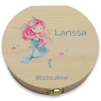 Milchzahndose personalisiert "Meerjungfrau"/ Milchzahnbox aus Holz Bild 1