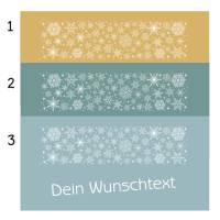 Banner Winterzeit 100 x 50 cm - personalisierbar | weiße Schneesterne - personalisierbar mit Wunschtext Bild 4