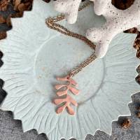 Kupferanhänger KORALLE, ungewöhnlicher Schmuck, mit Halskette Bild 4