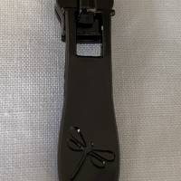 Zipper Libelle, breit, gunmetal, 1 Stück / Schieber für Reißverschlüsse mit Spiralraupe Bild 2