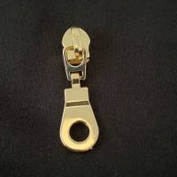 Zipper Circle, breit, gold / Schieber für Reißverschlüsse mit Spiralraupe Bild 1