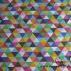0,95m RESTSTÜCK Baumwolle Stoff Prisme Trimix Dreiecke Ökotex / bunt Bild 3