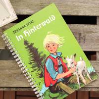Upcycling Notizbuch "Im Hinterwald" aus altem Kinderbuch Johanna Spyri Tagebuch Bild 4