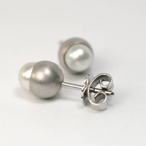 Weissgold 750 Perlen Ohrstecker