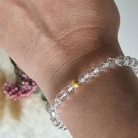 Kristallperlen Armband mit 18 K goldplattierten Perlen Bild 4