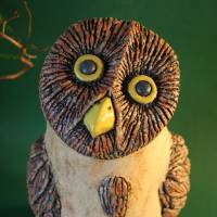 Eulenskulptur Eulenfigur aus Keramik frostfeste Gartenkeramik Tierfigur Bild 8