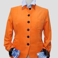 Damen Cord Blazer Motiv | Sportlich in Aprikose/Orange Farbe | Bild 1