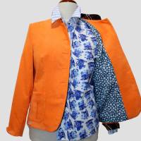 Damen Cord Blazer Motiv | Sportlich in Aprikose/Orange Farbe | Bild 3