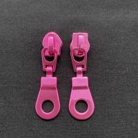 Zipper Circle-Intense Colors, breit, pink / Schieber für Reißverschlüsse mit Spiralraupe Bild 2