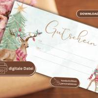Weihnachtsgeschenk Gutschein | Geschenkgutschein zu Weihnachten Vorlage | Weihnachtsgutschein digital PDF Bild 7