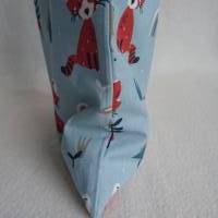 Geschenkebeutel in hellblau mit Füchsen Bild 6