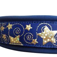 Halfter Warmblut "Sternentanz" blau Pferdehalfter royalblau silberne Sterne Weihnachten Bild 2
