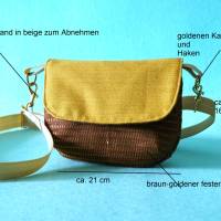 kleine Taschen zum Umhängen// Stofftasche // mini Tasche // canvas Tasche // clutch Tasche // tasche gold // Handtasche Bild 9