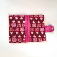 schöne Wickeltasche für unterwegs , Feuchttüchertasche Windeln, Windeltasche pink Punkte Bild 2