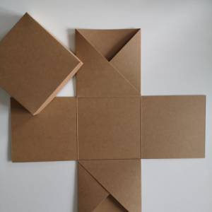 Explosionsbox zum selbst gestalten, blanko, Kraftkarton, ca. 10,2 x 10,1 x 10,2 cm DIY, selber machen Bild 1