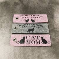 Set aus 3 Filz-Schlüsselanhängern 'Cat Mom, Katzen' - Abverkauf Bild 5