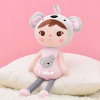 Panda oder Koala Puppe personalisiert mit Name Mädchen Kuscheltier Stofftier Plüschtier Geschenk Bild 3