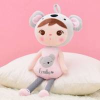 Panda oder Koala Puppe personalisiert mit Name Mädchen Kuscheltier Stofftier Plüschtier Geschenk Bild 4