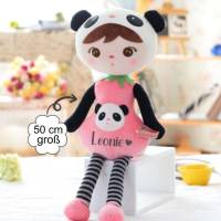 Panda oder Koala Puppe personalisiert mit Name Mädchen Kuscheltier Stofftier Plüschtier Geschenk Bild 6