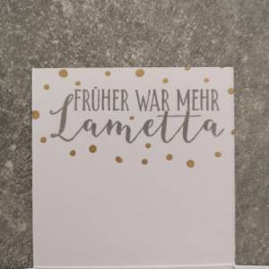 Explosionsbox zu Weihnachten  "früher war mehr Lametta"  in Weiß/Gold/Grau, ca. 7 x 7 x 7,5 cm, Ideal als Geldge Bild 3