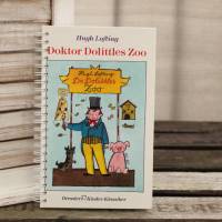 Notizbuch "Doktor Doolittles Zoo" aus dem alten Kinderbuch upcycling Geschenk Tierarzt Tierartzhelferin Tiere Bild 1