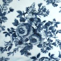 ♕ Wellnessfleece kuschelig mit Rosen weinrot und blau Plüsch Fleece 50 x 150 cm ♕ Bild 6