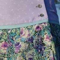 Faltenrock lila-blau, Trachtenrock, weitschwingender Taillenrock, traditioneller, knielanger Damenrock Bild 2