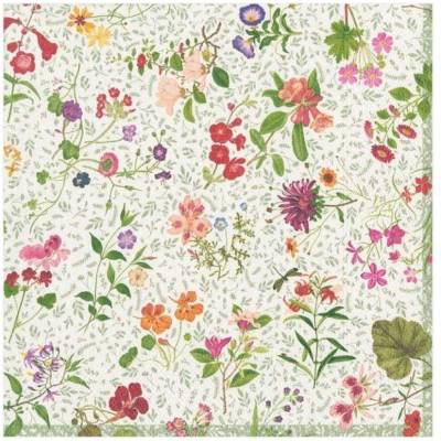 Cocktailservietten English Country Garden, mit bunten Blümchen, von Caspari