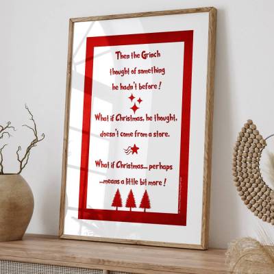 FREEBIE - Grinch Poster für Weihnachten | PDF Datei |