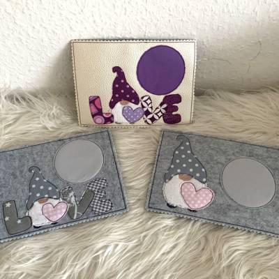 Stickdatei Wichtel in Love mit Herz Mug Rug Set 907