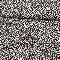 Stoff Viskose Jersey mit Vögel Design schwarz weiß Kleiderstoff Kinderstoff Bild 3