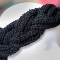 Wunderschönes Stirnband in Flechtoptik für Damen und Mädchen, gehäkeltes Winter Stirnband in Deiner Größe Bild 2