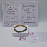 Grüner Jade Diffusor Armband, Aromatherapie Armband mit einer Affirmationskarte Bild 10