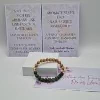 Grüner Jade Diffusor Armband, Aromatherapie Armband mit einer Affirmationskarte Bild 2