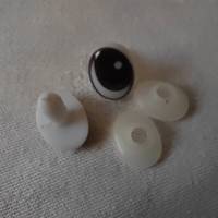 1 Paar Augen Sicherheitsaugen Kuscheltieraugen Lustige Augen 11 x 15 mm schwarz-weiß Bild 3