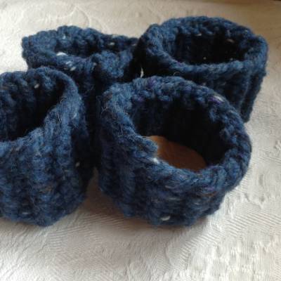 Stuhlsocken 4-er Set, Stuhlsocken in dunkelblau, Boden-Schoner für Stuhlfüße, Stuhlsocken für einen Solitair-Stuhl