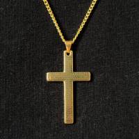 Halskette mit Kreuz Anhänger - Geschenk für Frauen und Männer - Schmuck mit Muster oder Personalisierung - zu Pfingsten Bild 2