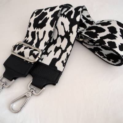 Schultergurt Taschentrageriemen schwarz weiß gemustert Taschen Handtaschen