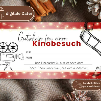 digital Kinogutschein | Geschenkgutschein Kino Gutschein |