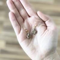 Ohrstecker „Ahornblatt“ lila - Ohrringe aus Edelstahl mit böhmischer Perle „Ahornblatt“ in Lilatönen Bild 4
